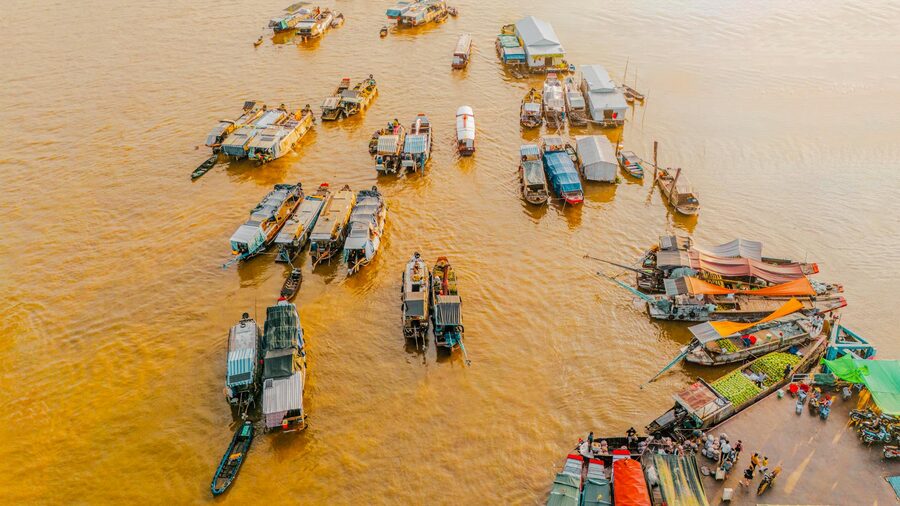 Cai Rang floating market in Vietnam